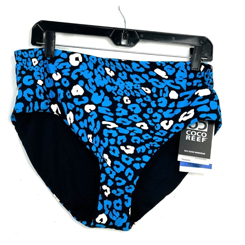New Coco Reef Antibes‎ Verso High Waist Reversible Bikini Bottoms Size XL 1052H3